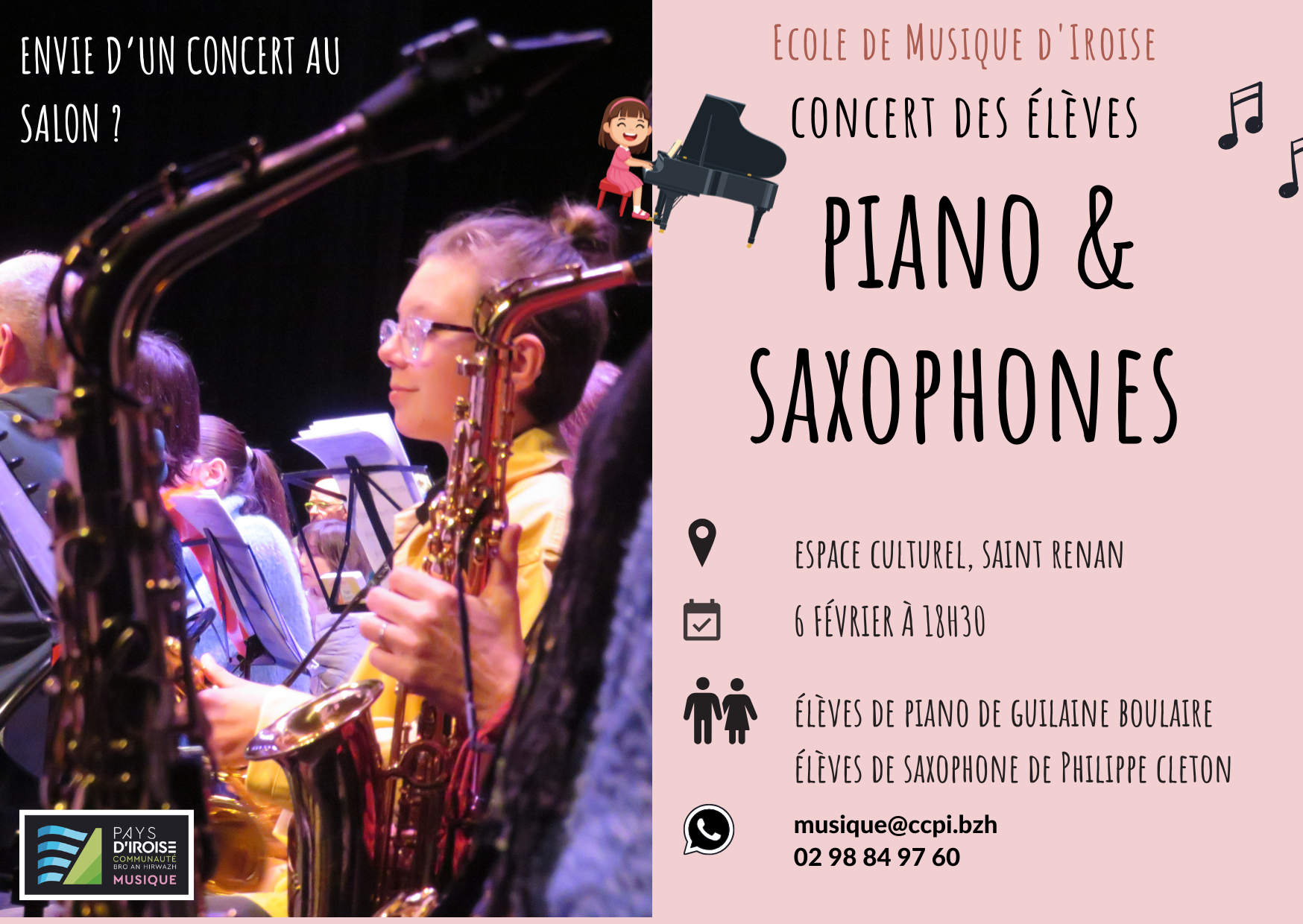 Audition piano saxophone