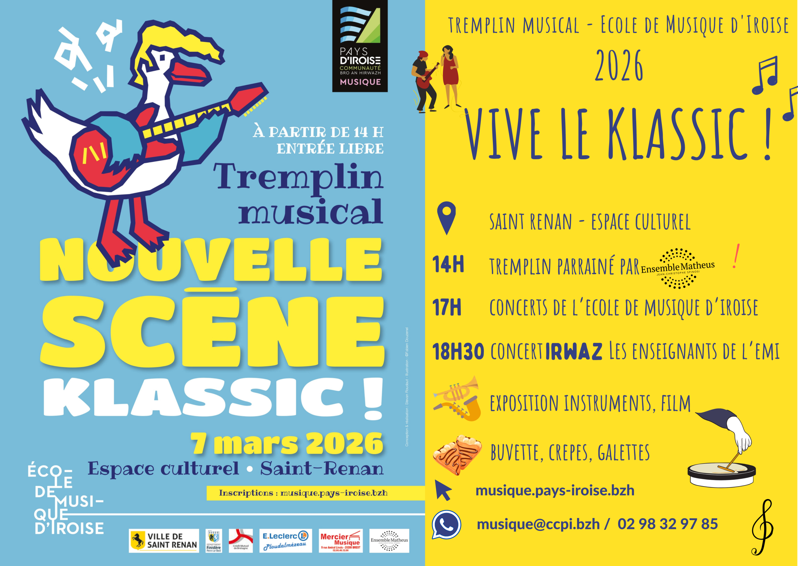 Programme du tremplin musical Nouvelle scène Klassic !